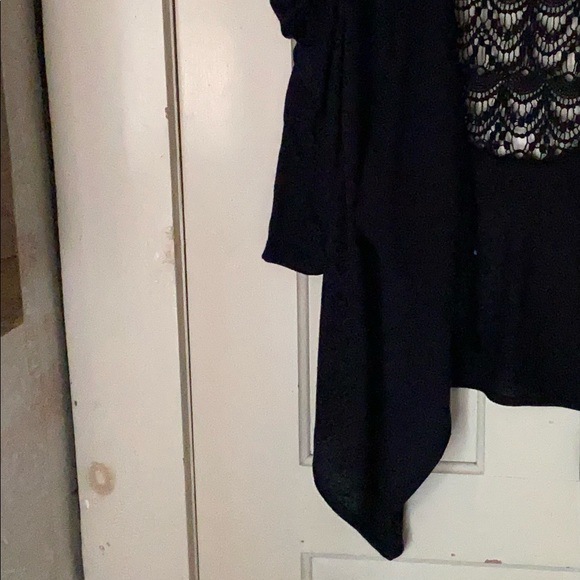 Lace back jersey cardigan - 3/4 sleeves - Picture 2 of 5